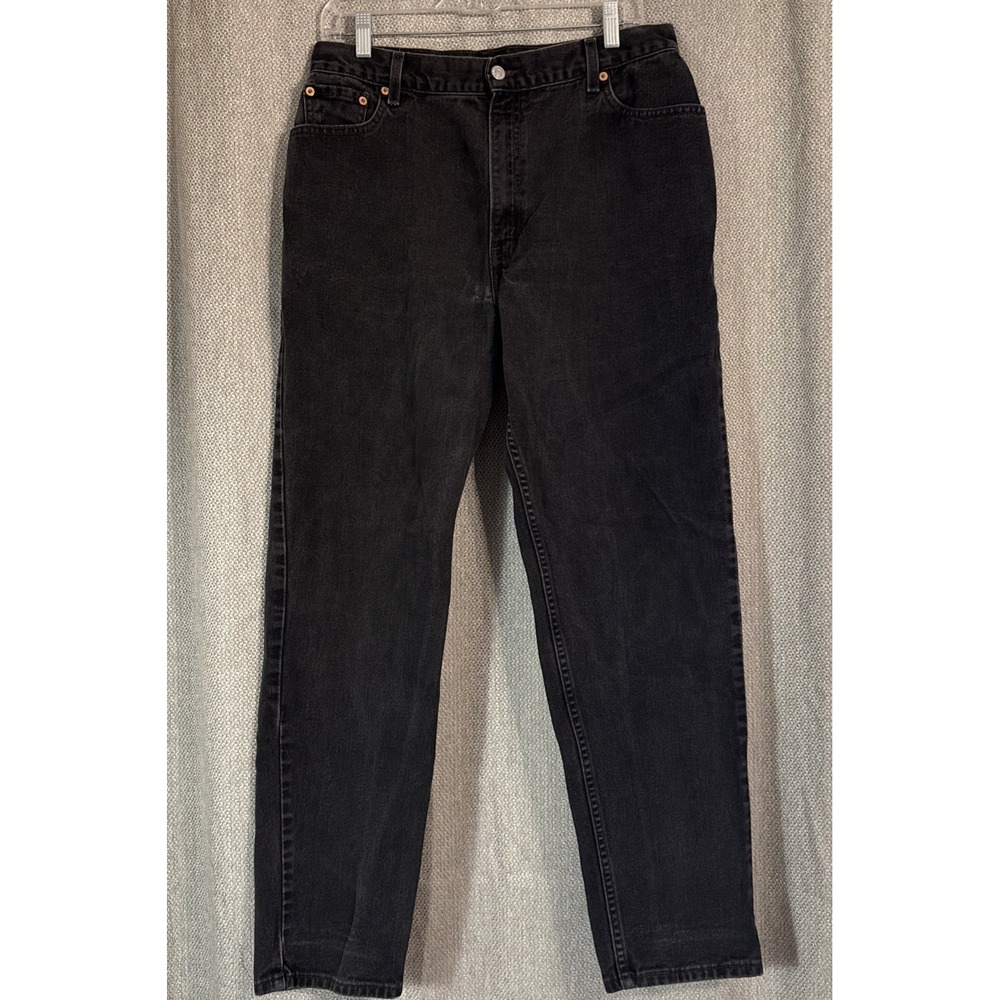 Vintage Y2K Levi's 550 Women's Jeans Size 16 Long Misses Black Relaxed Tapered